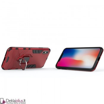 Sustiprintas dėklas 4in1 - raudonas (IPHONE XS MAX) Sustiprintas dėklas 4in1 - raudonas (IPHONE XS MAX)